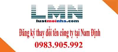 Thay đổi tên công ty tại Nam Định